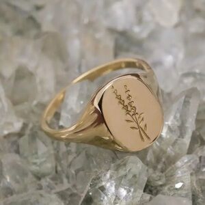 14k Gold Plated Floral Ring